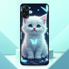 Lovely Kitten Anime Phone Case For Samsung Galaxy A07 4G Painted TPU Black Back Cover A 07 Soft Silicone Protective Fundas
