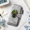 Cool Skull Print Long Wallet Portable Fashion Card Holder Durable Trendy Daily Purse