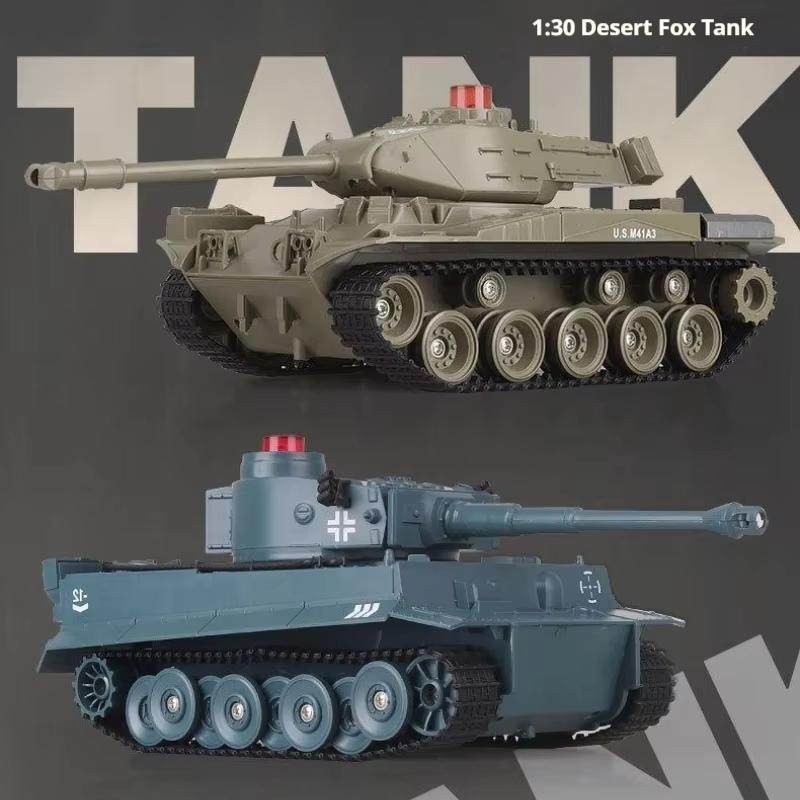 2024 Ny RC Tankmodell Leketøy 2,4G Fjernkontroll Programmerbar Spor Tank Lydeffekt Militær Tank 1/30 Fjernkontroll Billeketøy Passer for gutter Gave