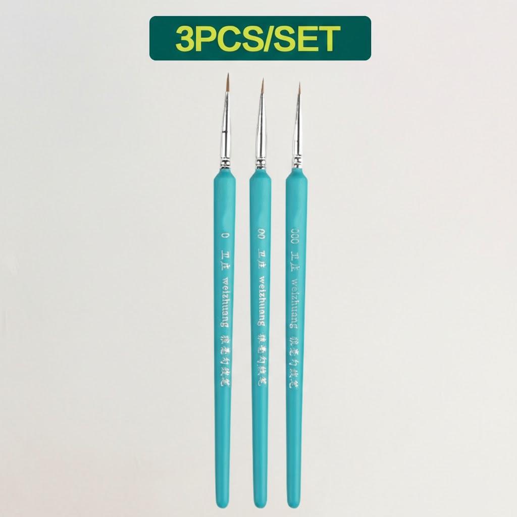 

3 11Pcs Miniature Hook Pen Watercolor Soft Hair Oil Painting Long Hair Hand Painted Brush Gouache Acrylic Painting Tool