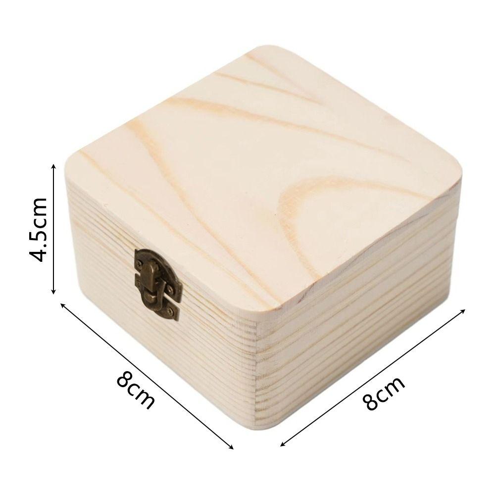 Plain Wooden Packing Box Small Size Gift Box Jewelry Storage Box  Jewelry and Small Item Storage