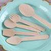 (Pack of 100) Disposable Wooden Cutlery Set Wedding Birthday Party Tableware top sale