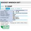 [Tone] Socket Wrench Set 3130MP, 3/8" Drive, 18-Piece, Red