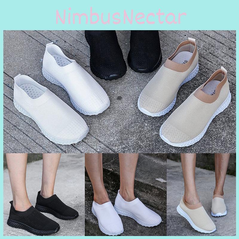 Versatile Women's Running Trainers Ladies Sneakers Slip On Jogging Gym Fashion
