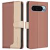BINFEN COLOR BF33 For Google Pixel 9 Case Color Splicing Leather Cover with RFID Blocking