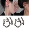Fashion Liquid Metal Hollow Stud Earring Vintage Unusual Silver Color Irregular Metal Earrings For Women Jewelry