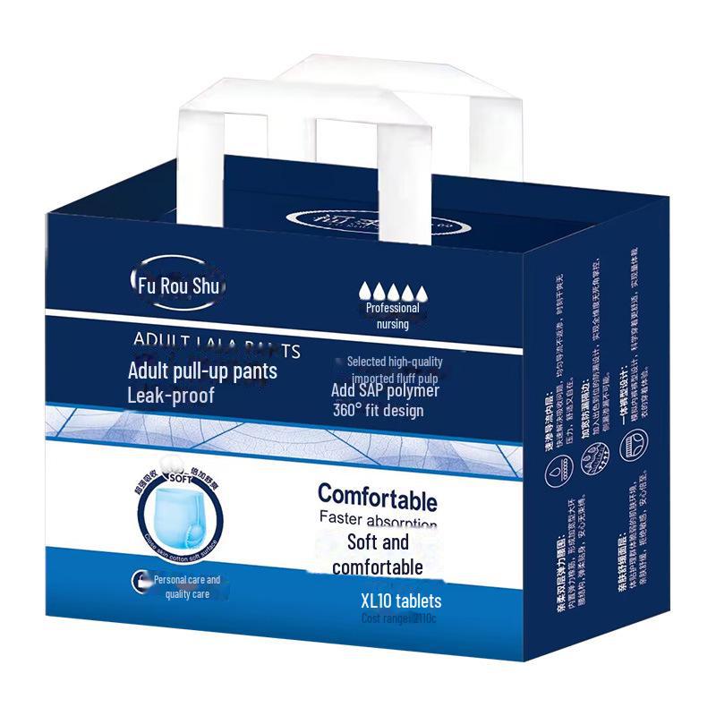 

Підгузки-трусики для дорослих Fu Roushu XL для літніх людей - Одноразові, Потовщений дизайн XL, 10 pieces