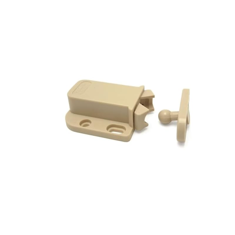 Waki Sangyo SK Latch Earthquake-Resistant Latch for Shelves and Doors, One-Push Type, for Hinged Doors, Ivory