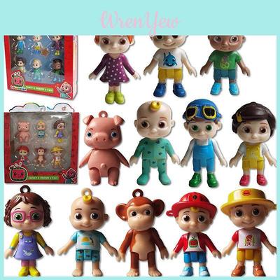 Adorable Cocomelon Family Friends 6 Pack Jj Figure Play Set Toy Miniatures