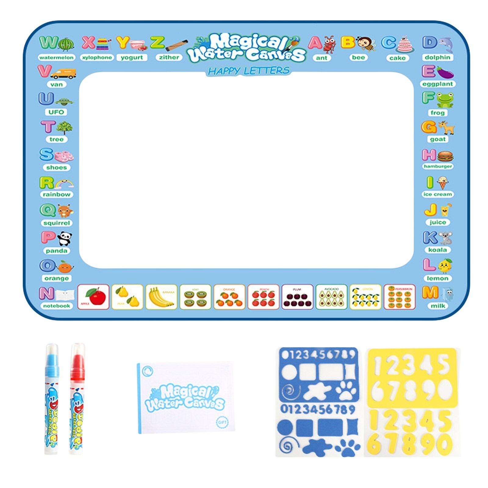 

Водный коврик 39 X 31 дюйм, очень большой художественный коврик для рисования акварелью, многоразовый складной коврик для рисования водой, обучающий набор игрушек для рисования для детей старше 3 лет One Size