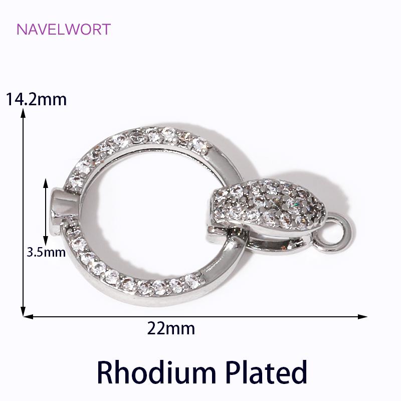 

1/2Pcs 18K Gold Plated Inlaid Zircon Round Bracelet Clasps,Pearl Clasps Fastener For Jewelry Making Accessories,DIY Fittings 1 piece