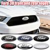 11.5cm Car B11 Front Grille Logo Trunk Accessories Hood Sticker For Ford Focus Fiesta mk6 mk7 Mondeo Ranger S-MAX Kuga C-MAX Edge 3D