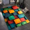 3D Farbwürfel Kunstmuster Teppich für Wohnzimmer Schlafzimmer Bettseite Sofa Bodenmatte Modernes Wohndekor Bereichsteppich Große Größe