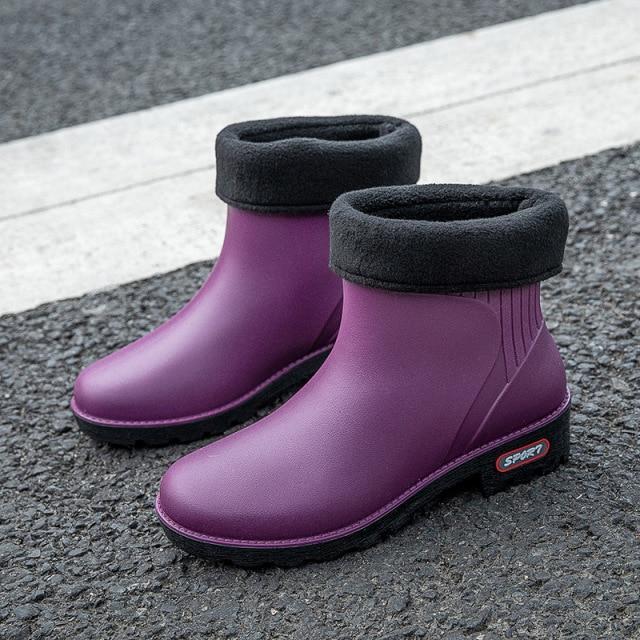 Regenstiefel für Damen, dicke Abdeckung, wasserdicht, Unisex, rutschfeste Regenschuhe, Garten-/Küchen-/Arbeitsschuhe, Autowasch-Gummischuhe 40