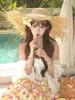 Lafite French big-brimmed beach hat seaside vacation sunscreen hat new hollow design sunshade straw hat women