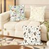 Boho Wildflowers Pattern Cushion Cover Soft Short Plush Pillow Cover Smooth Cozy Texture Aesthetic Cushion Case Home Decor