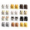 2 Pcs Mini Cat Figurines, Miniature Kittens Micro Landscape Decoration, Tiny Resin Animal Cake Toppers for DIY Terrarium Crafts, Fairy Moss Garden
