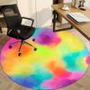 1 Stück bunter abstrakter Stuhlteppich für das Büro, rutschfester, waschbarer Polyesterfaser-Teppich für den Innenbereich, Matte für das Büro, maschinenwaschbar