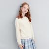 Girls' Simple Long Sleeve Knitted Cardigan