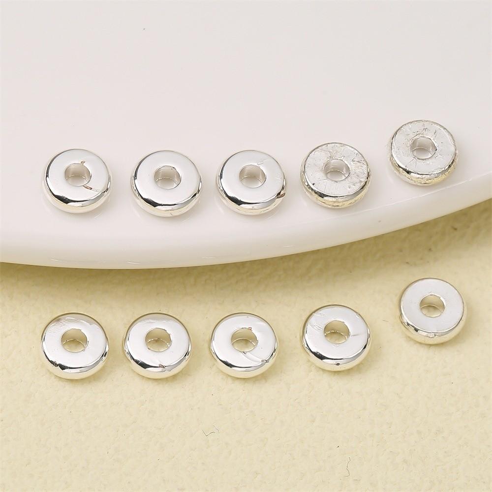 100pcs Flat Round Spacer Beads 18K Gold Plated Necklace Spacer Beads  Jewelry Making Accessory