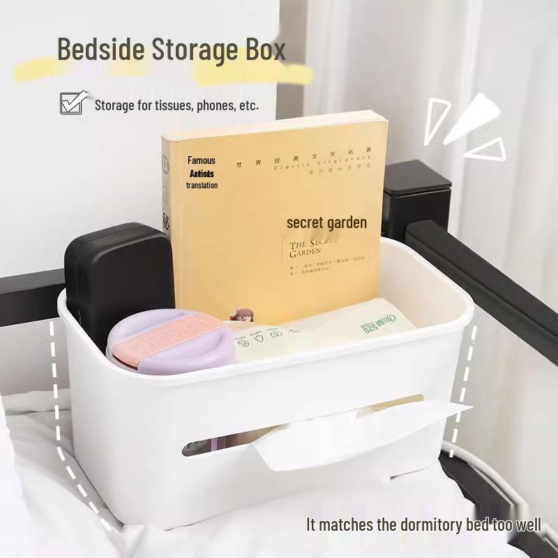Student Dormitory Hanging Bedside Shelf: Upper Bunk Snack & Storage Basket