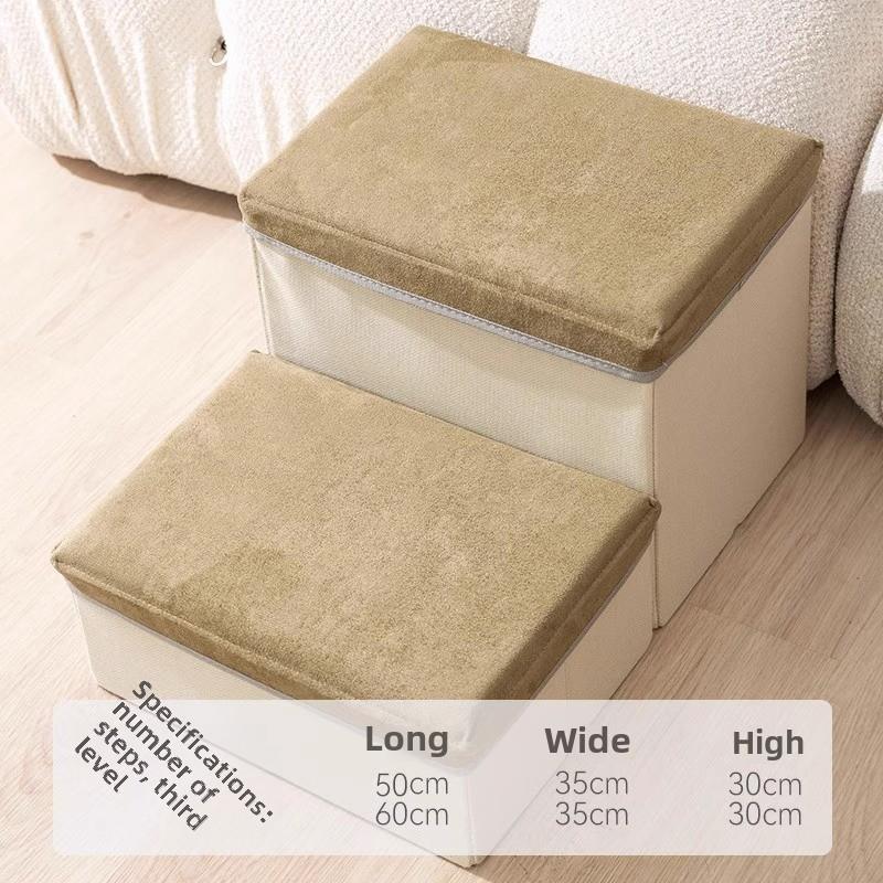 Korean Version Dog Removable and Washable Three-layer Thickened Classic Plaid No-washing Waterproof Pet Stairs Elderly Dog on Sofa
