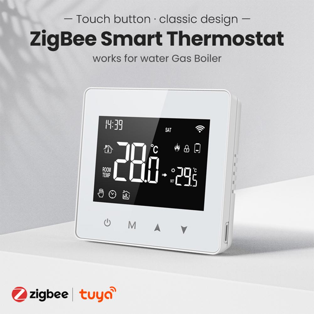 Tuya Smart Thermostat Battery Powered Zigbee Thermostat APP Remote Control Work with Alexa Google Home Yandex