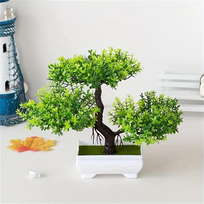 Artificial Plastic Plants Bonsai Small Tree Pot Potted Flower Garden Fake Plant Arrangement Ornaments Room Home Table Decoration