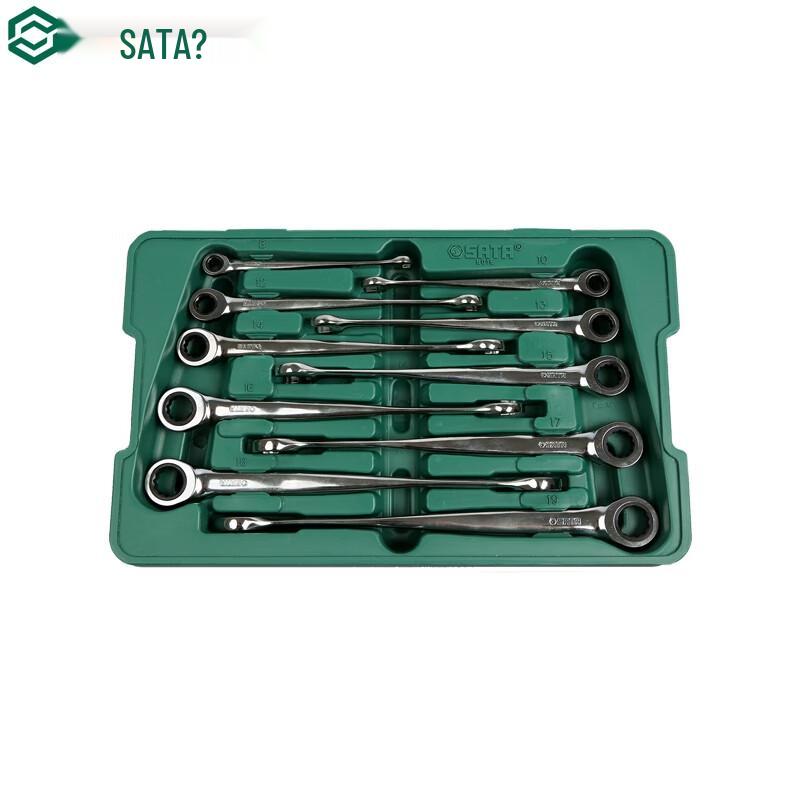 SATA 08016 10-Piece Long Reversible Ratchet Wrench Set 10-Piece Set