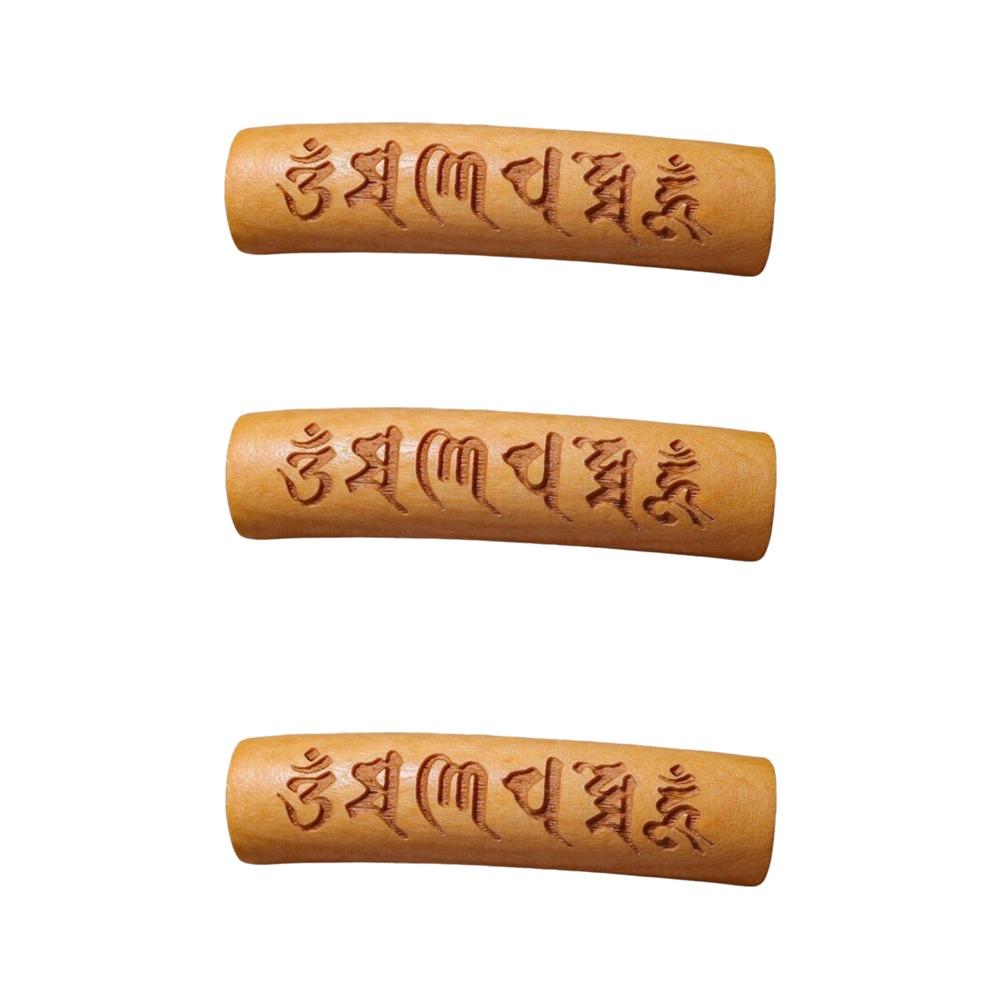 3Pcs Tube Shape Loose Beads Wood Spacer Bead Decorative Beads Curved Tube Beads  Beaded Accessories