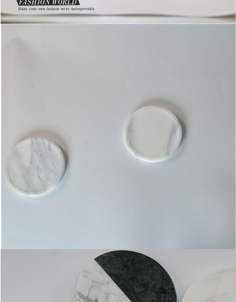 Nordic Marble Insulated Coaster – Round/Square Heat-Proof Cup Holder & Photo Prop.