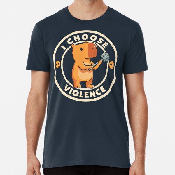 

I Choose Violence Funny Capybara by Tobe FonT-Shirt S-5XL Best T-Shirt 4XL