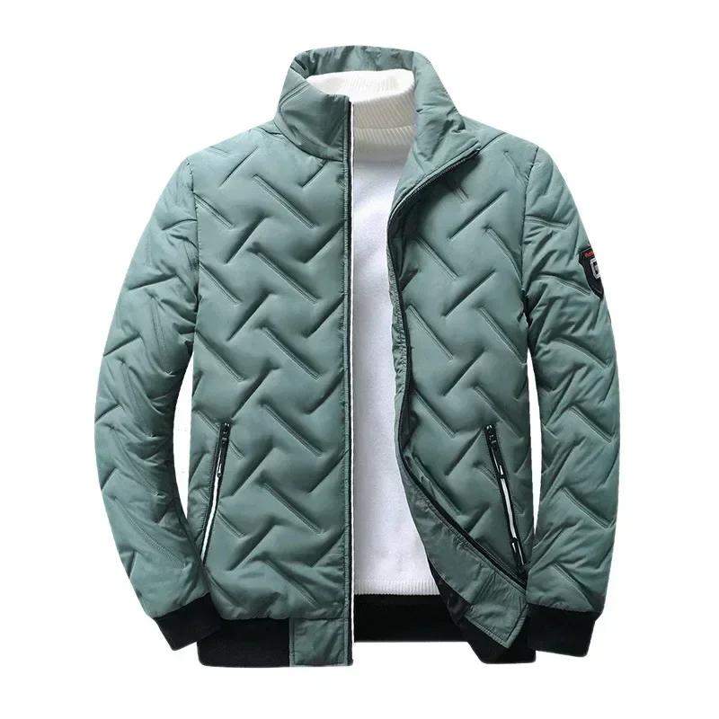

New 2025 Autumn Winter Jacket Men Cotton Padded Jacket Korean Streetwear Casual Jacket Men Fashion Clothing Male Warm Coats 5XL L (45-55kg)