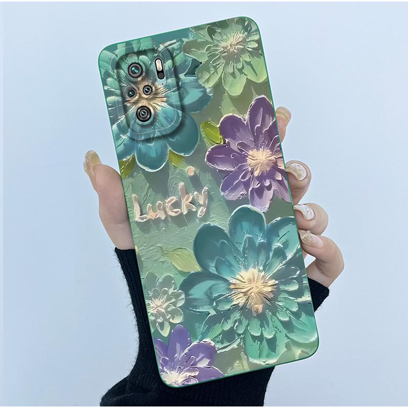 For Xiaomi Poco M5s Phone Case PocoM5s Cover Fashion Simplicity Butterfly Floral Soft Liquid Silicone Shell For Poco M 5s Fundas