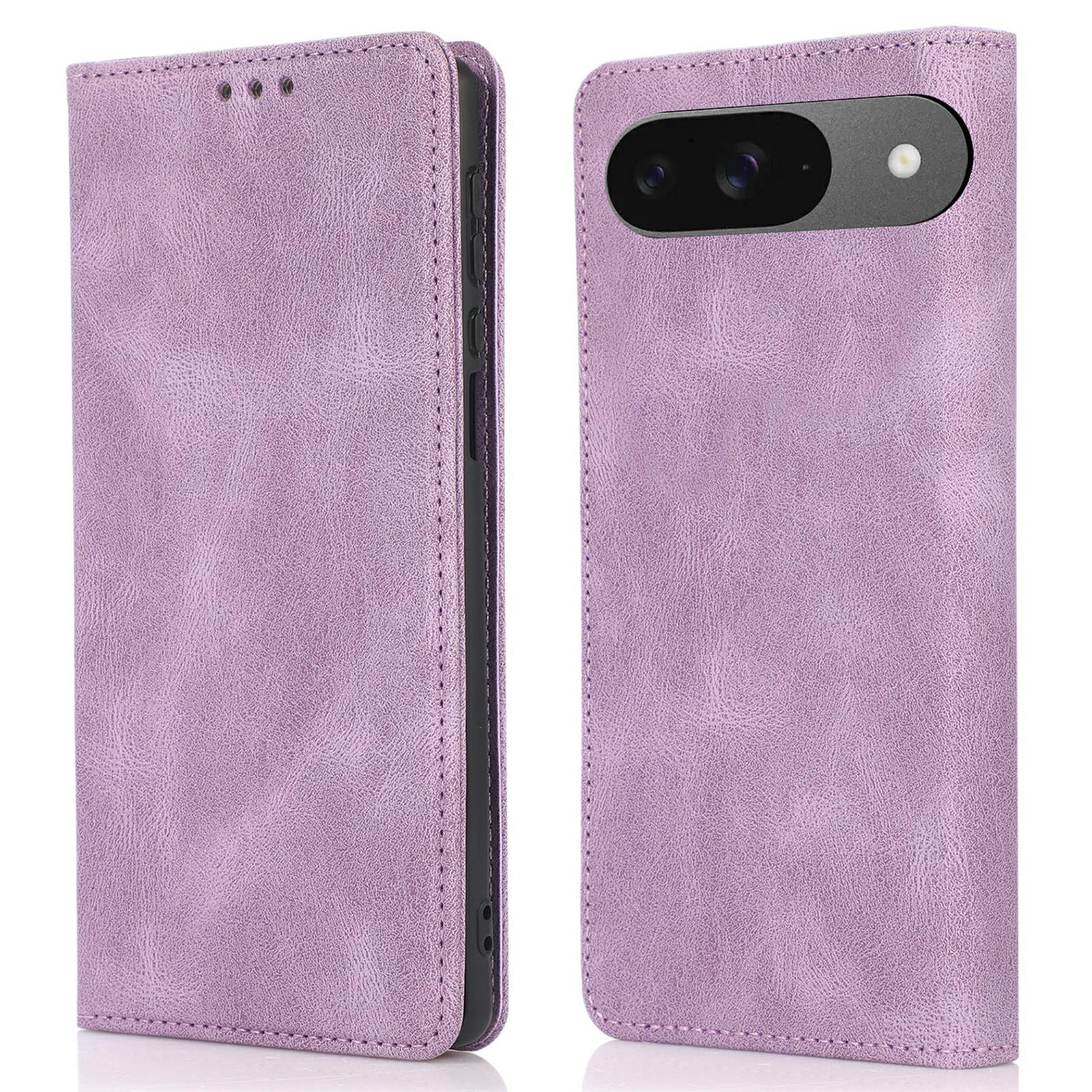

Phone Case For Google Pixel 10/10 Pro/9/9 Pro,Wallet Magnetic Closing Leather Flip Cover Purple
