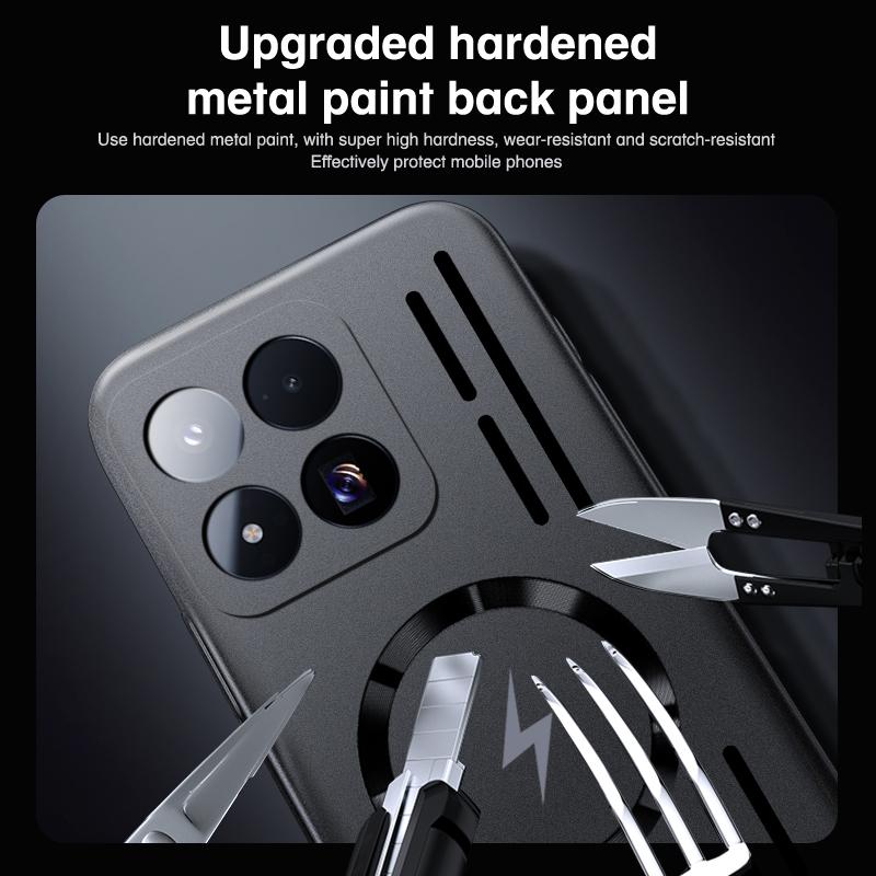 For Xiaomi 17 Max Ultra-thin Heat Dissipation Magnetic Case For Xiaomi 17 Max For Magsafe Metallic Paint Hard PC Back Cover