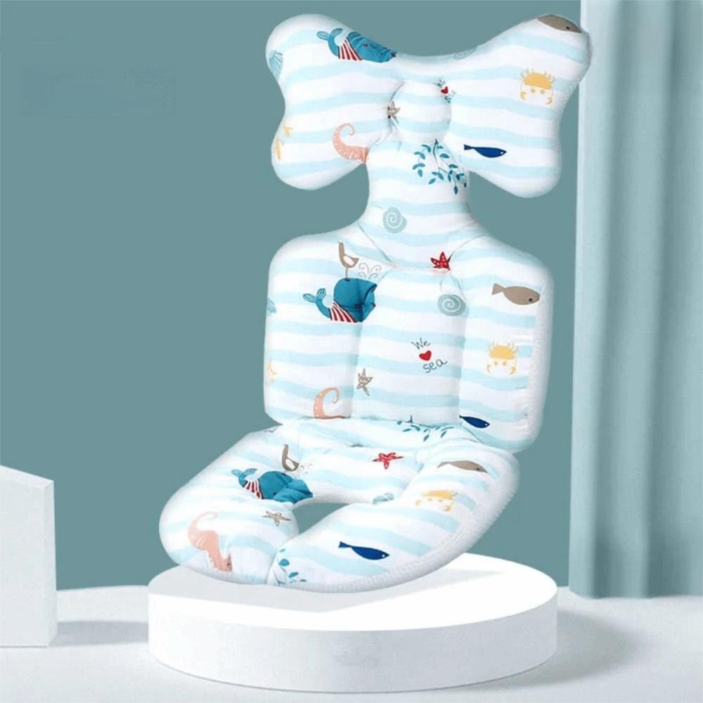 Cartoon Printed Baby Stroller Cushion Comfortable Dining Chair Cotton Pad  Travel Essential