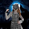 Maschera da Lupo Mannaro Maschera da Lupo con Coda Guanti Halloween Cosplay Animale Lupo Cattivo Lupo Mannaro Uomo Lupo Abbigliamento Accessori