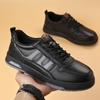 Men's Shoes Leather Autumn Sports and Leisure Shoes Men's Board Shoes Soft Sole Ruffian Handsome Little White Shoes Men's Shoes Men's Versatile Trendy