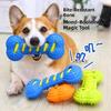 Set of 3 Entertaining Squeaky Dog Toy Bone for Boredom Dog Entertainment Chew Toy for Aggressive Chewer Clean Teeth