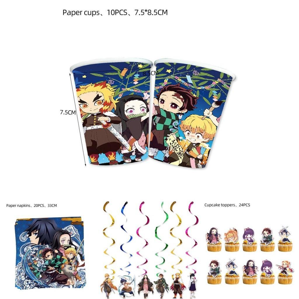 High-quality Demon Slayer Party Supplies For Kids Birthday Party Decoration