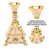 European Style Retro Candle Holder Gold Finish Metal Candle Holder  For Parties