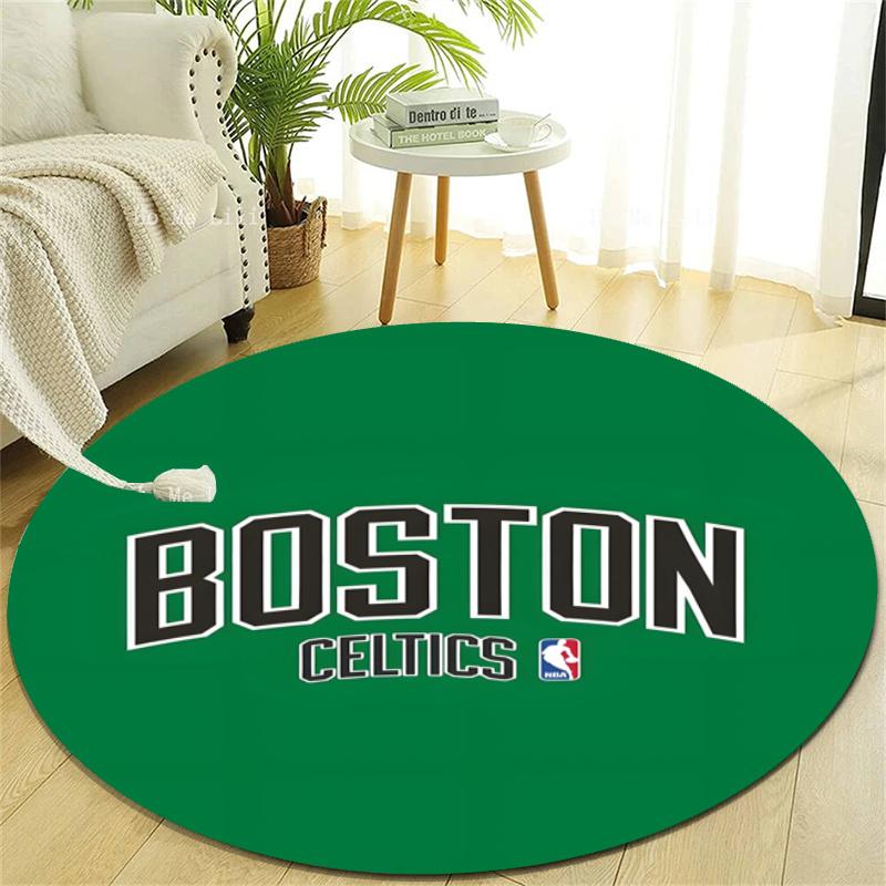 Personalized Boston Celtics Round Chair Office Rug - Perfect for Mat, Office Chair & More - Ideal Gift for Birthdays and Holidays