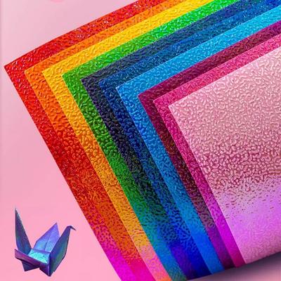 50pcs Papel Origami Pérola Laser Multifuncional Quadrado Glitter Brilhante Pássaro da Sorte Origami Papel Brilhante