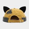 Adjustable Melon Docker Cap Cute Cat Ears Retro Skullcap Retro Style Beanie Hat  Outdoor