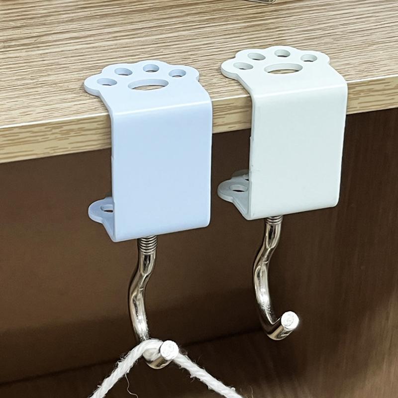 Cat Claw Hook Adjustable Desk Edge Hook Bag Hook Table Side Hanging Storage Rack Headset Desk Hanger School Home Universal Hook