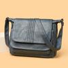 Women's Leather Crossbody Bag with Flap Closure Adjustable Strap Shoulder Bag for Daily