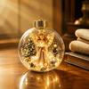 Lightweight Xmas Tree Pendants Clear Christmas Ball Ornaments, Acrylic Hanging Decoration with Gingerbread House Small Gifts Reindeer Santa Inside for