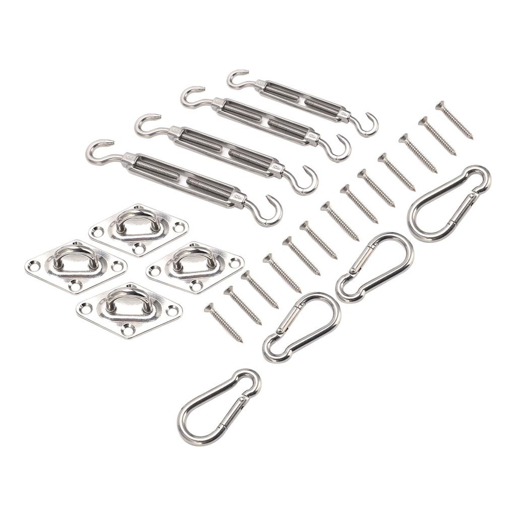 Edelstahl Sonnensegel Hardware Kit Spannschloss Federhaken Markisenbefestigungszubehör