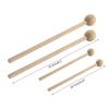 2pcs Ethereal Drumsticks Round Head Drum Sticks Hammer Durable Wooden Handle Drum Mallet Stick Small Musical Drumsticks